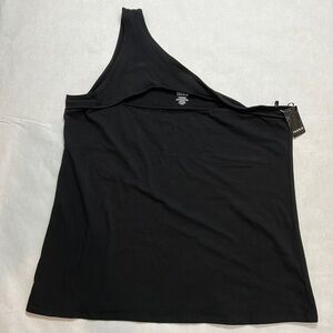 New TORRID Foxy Cutout One Shoulder Top black new with tags plus 5X women
